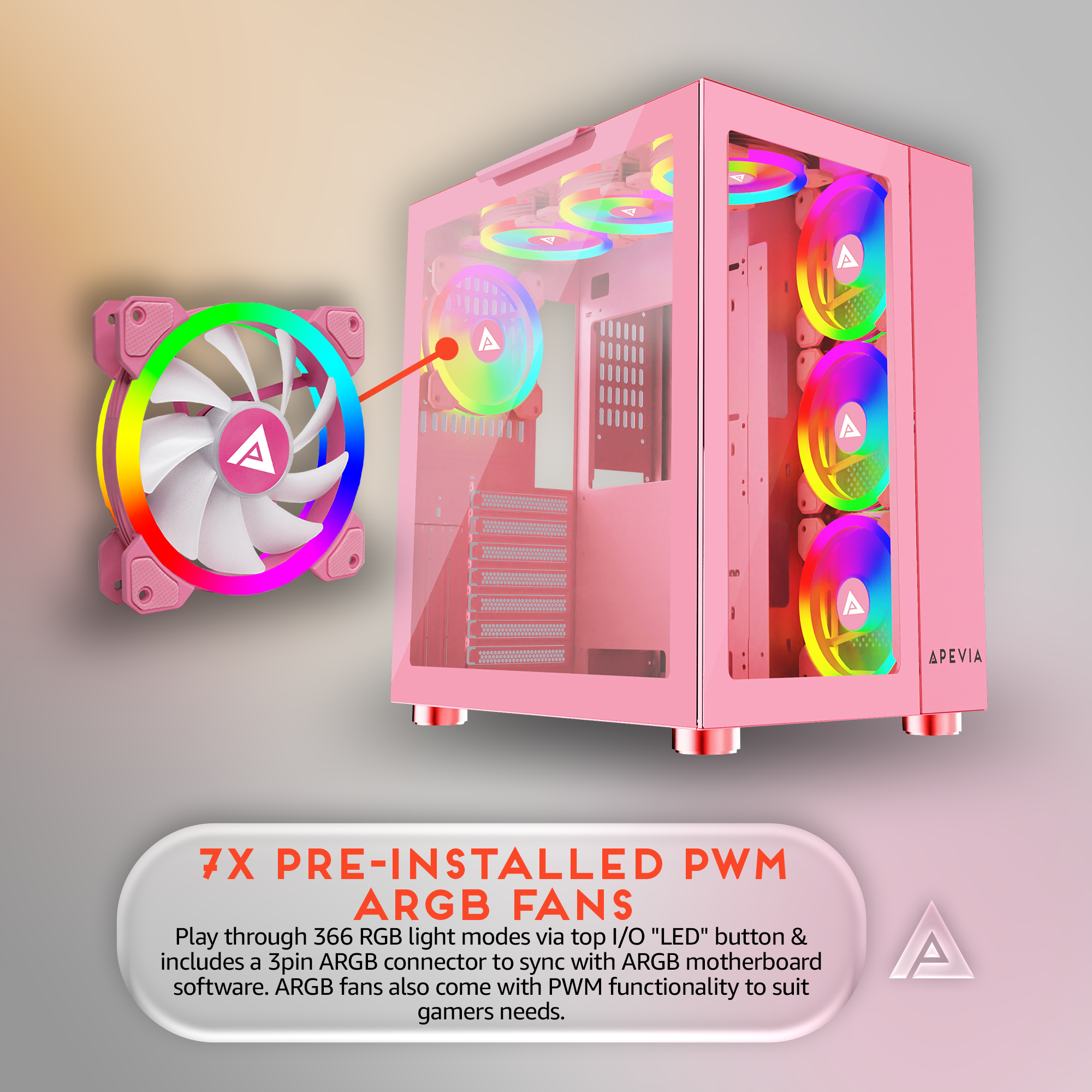 Apevia | Prism-Elite-PK | MID TOWER | Chassis